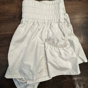 Free People white shorts with built in liner Large